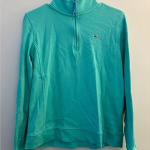 Vineyard Vines Teal Quarter-Zip Pullover